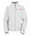 Womens The North Face Apex Bionic Jacket White Pink Logo
