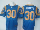 Nike NFL Elite Rams Jersey #30 Gurley Blue Yellow