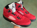 Mens Air Jordan 5 Shoes Red Black Wholesale