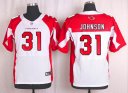 Nike NFL Elite Jersey Cardinals #31 Johnson White