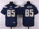Nike NFL Elite Chargers Jersey #85 Gates Navy Blue