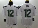 Nike NFL Elite Seahawks Jersey #12 Fan White