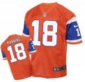 Nike NFL Elite Stitched Broncos Jersey #18 Manning