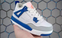 Kid Air Jordan 4 Shoes For Wholesale BlUE White GD