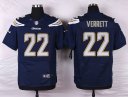 Nike NFL Elite Chargers Jersey #22 Verrett Navy Blue