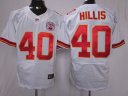 NFL Kansas City Chiefs Jerseys Hillis 40 White