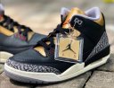Air Jordan 3 Mens Shoes Black Gold 1004047
