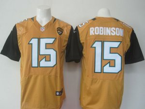 Nike NFL Elite Jaguars Jersey #15 Robinson Yellow