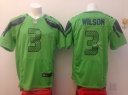 Nike NFL Elite Seahawks Jersey #3 Wilson Green