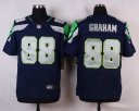 Nike NFL Elite Seahawks Jersey #88 Graham Blue
