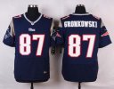 Nike NFL Elite Patriots Jersey #87 Gronkowski Blue