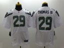 Nike NFL Elite Seahawks Jersey #29 Thomas III White