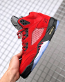 Air Jordan 5 Shoes For Mens Black Red 40-47.5