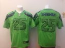 Nike NFL Elite Seahawks Jersey #25 Sherman Green