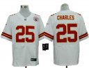 NFL Kansas City Chiefs Jerseys Charles 25 White