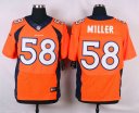 Nike NFL Elite Broncos Jersey #58 Miller Orange
