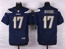 Nike NFL Elite Chargers Jersey #17 Rivers Navy Blue