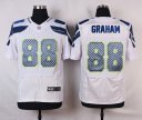 Nike NFL Elite Seahawks Jersey #88 Graham White