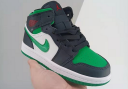 Air Jordan 1 Kids Shoes Green Black 100
