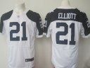 Nike NFL Elite Cowboys Jersey #21 Elliott White Blue
