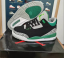 Womens Air Jordan 3 Shoes Black Green 100