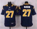 Nike NFL Elite Rams Jersey #27 Mason Blue