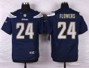 Nike NFL Elite Chargers Jersey #24 Flowers Navy Blue