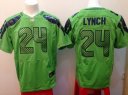 Nike NFL Elite Seahawks Jersey #24 Lynch Green