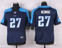Nike NFL Elite Jersey Titans #27 George Navy Blue